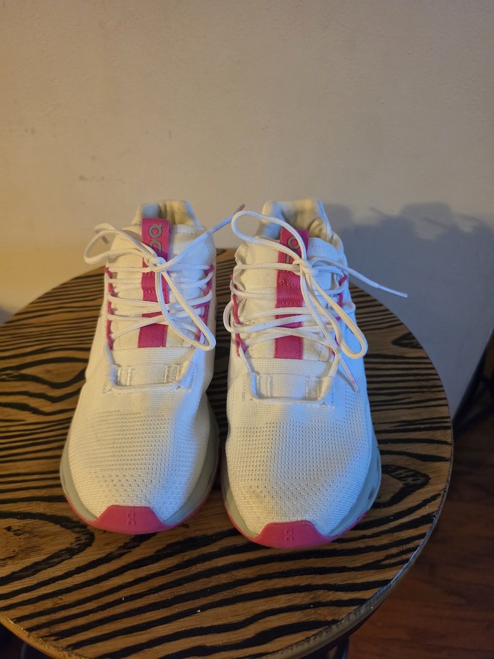 On Cloudnova Undyed White Carnation Pink Running Shoes